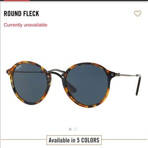Sold Out Ray-Bans Round Fleck Sunglasses